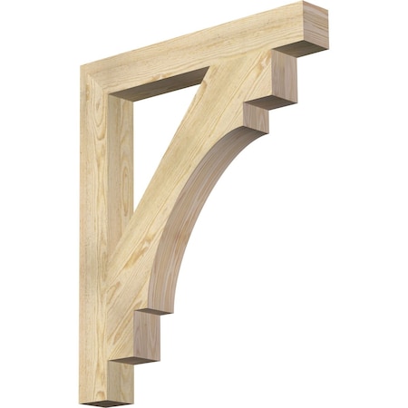 Ekena Millwork Merced Block Rough Sawn Bracket, Douglas Fir, 4"W x 30"D x 36"H BKT04X30X36MRC05RDF